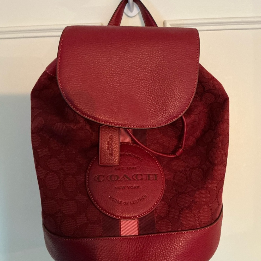 Coach Cherry Red Signature Backpack - Picture 3 of 7